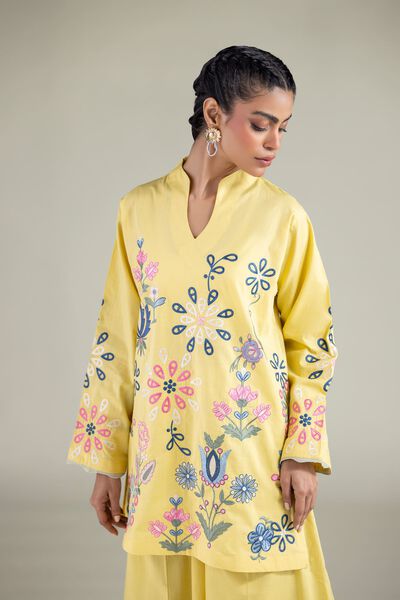 Embroidered | Textured Cotton | Kurta | AED 180.00