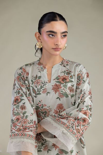 Printed | Cambric | Short Cambric Kurta | AED 150.00