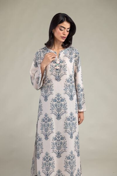Embroidered | Cambric | Floral Printed Kurta | AED 150.00