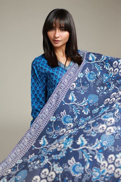 Embroidered | Lawn | Navy Lawn Dupatta | AED 80.00