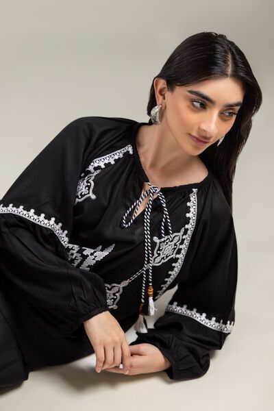 Embroidered | Viscose Crepe | Blouse | AED 45.00