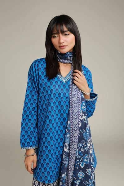 Embroidered | Lawn | Navy Lawn Dupatta | AED 80.00