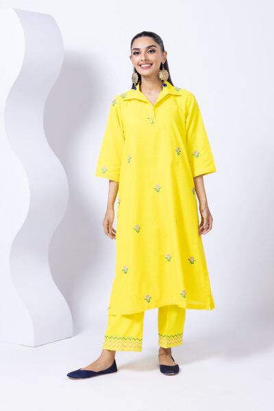 Embroidered | Chambray | Kurta | AED 60.00