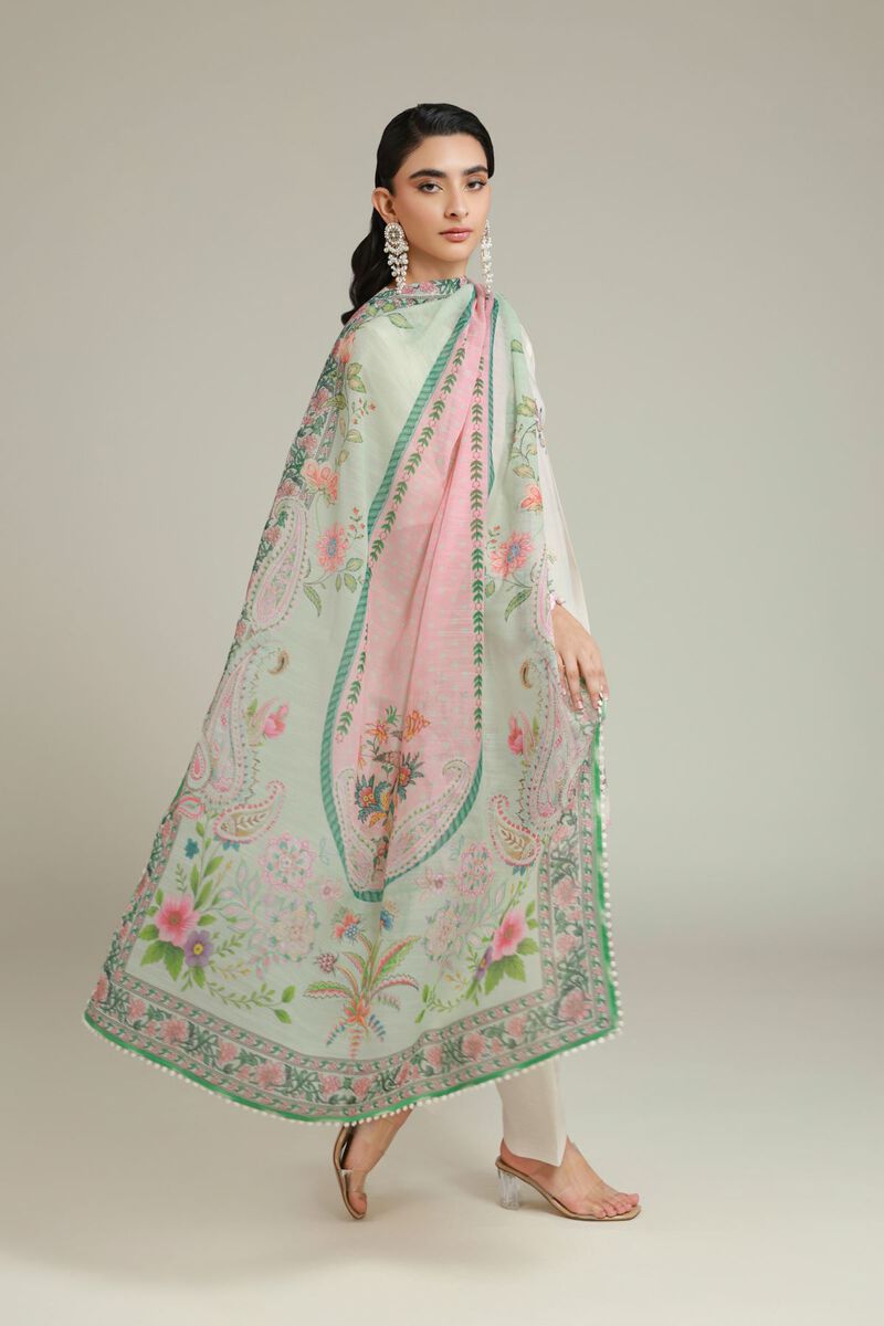 Embroidered | Cambric | Fabrics 3 Piece | null
