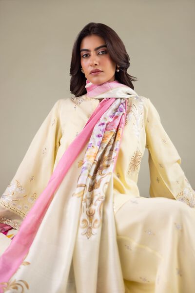 Embroidered | Polyester Silk | Embroidered Silk Dupatta  | AED 65.00