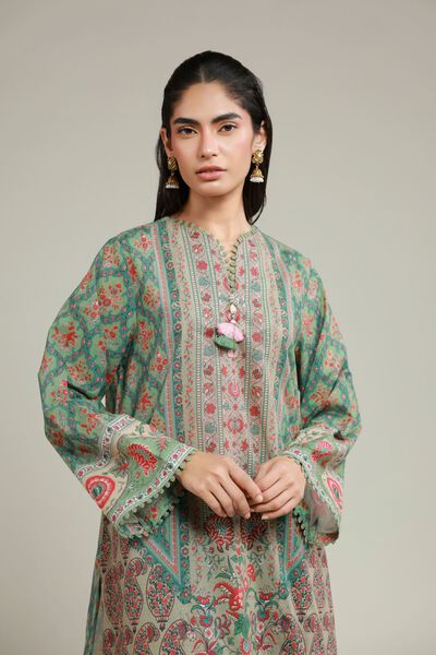 Printed | Cambric | Tailored 2 Piece | Top and Bottom | AED 180.00