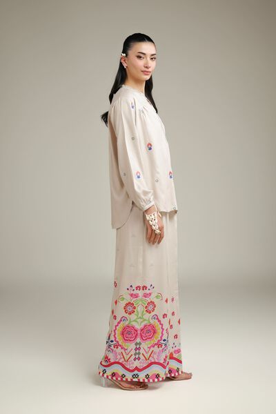 Embroidered | Viscose Crepe | Trousers | AED 65.00