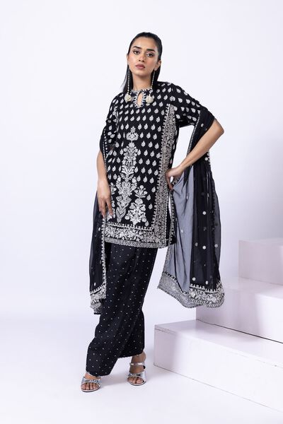 Embroidered | Polyester Crinkle Chiffon | Kurta | AED 102.00