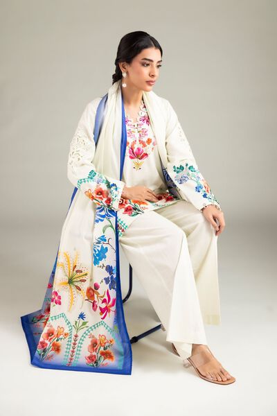 Embroidered | Textured Cotton | Kurta | AED 130.00