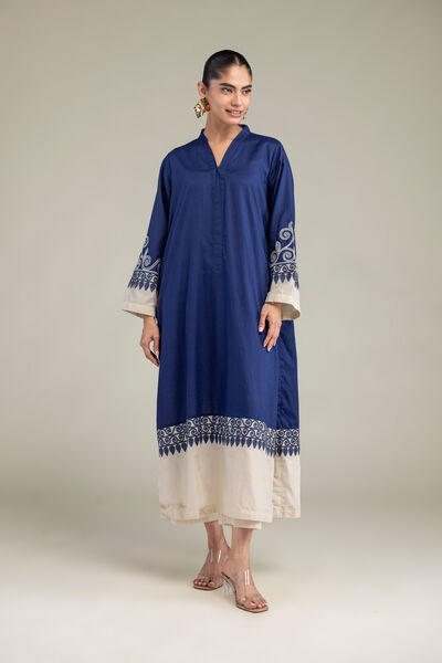 Embroidered | Cotton Dobby | Cotton Solid Pants | AED 130.00