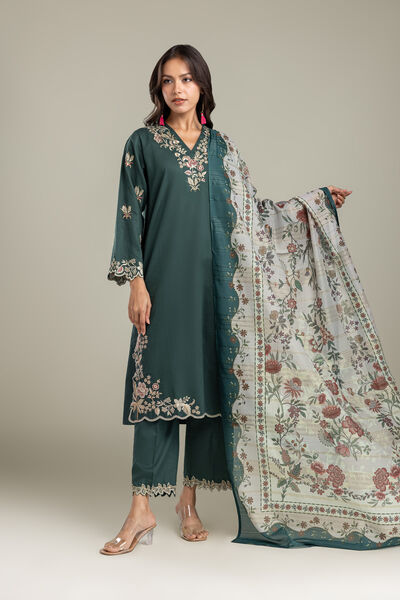 Embroidered | Polyester Silk | Dupatta | AED 130.00