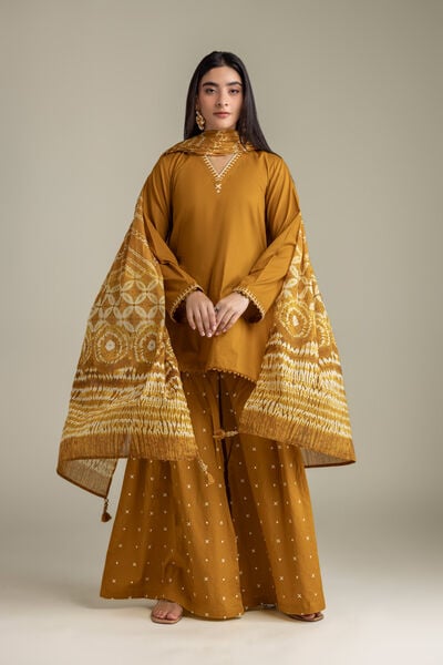 Embroidered | Lawn | Lawn Mustard Dupatta | AED 130.00