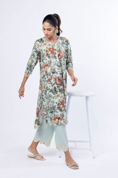 Embroidered | Cambric | Pants | AED 68.00