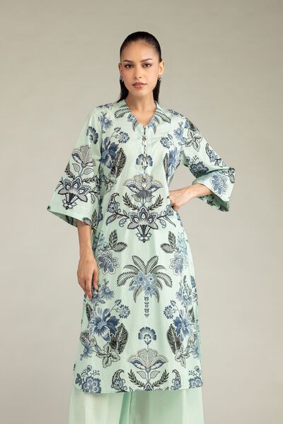 Printed | Cambric | Floral Cambric Kurta | AED 150.00