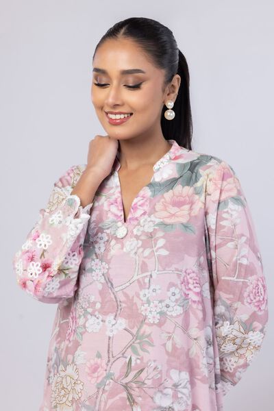 Embroidered | Dull Raw Silk | Kurta | AED 140.00