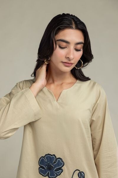 Cambric | Cambric V-Neck Kurta | AED 180.00