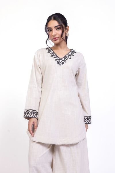 Embroidered | Heavy Textured Cotton | Kurta | AED 50.00