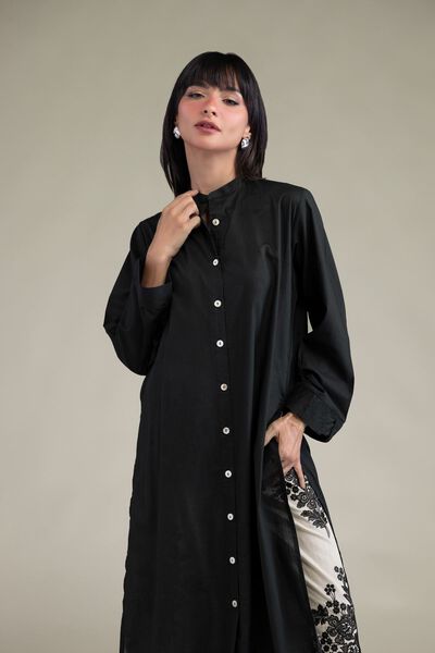 Dyed | Cambric | Black Cambric Kurta | AED 100.00