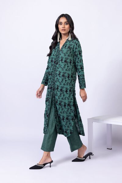 Embroidered | Viscose Oak Silk | Pants | AED 160.00