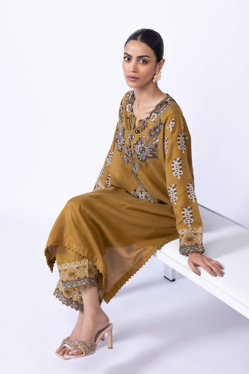 Embroidered | Thai Silk | Kurta | AED 78.00