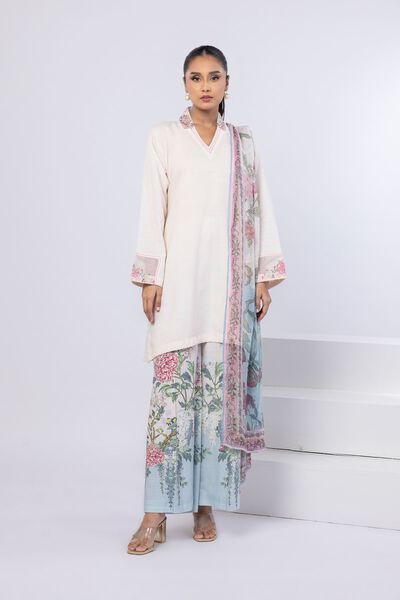 Printed | Dull Raw Silk | Pants | AED 72.00