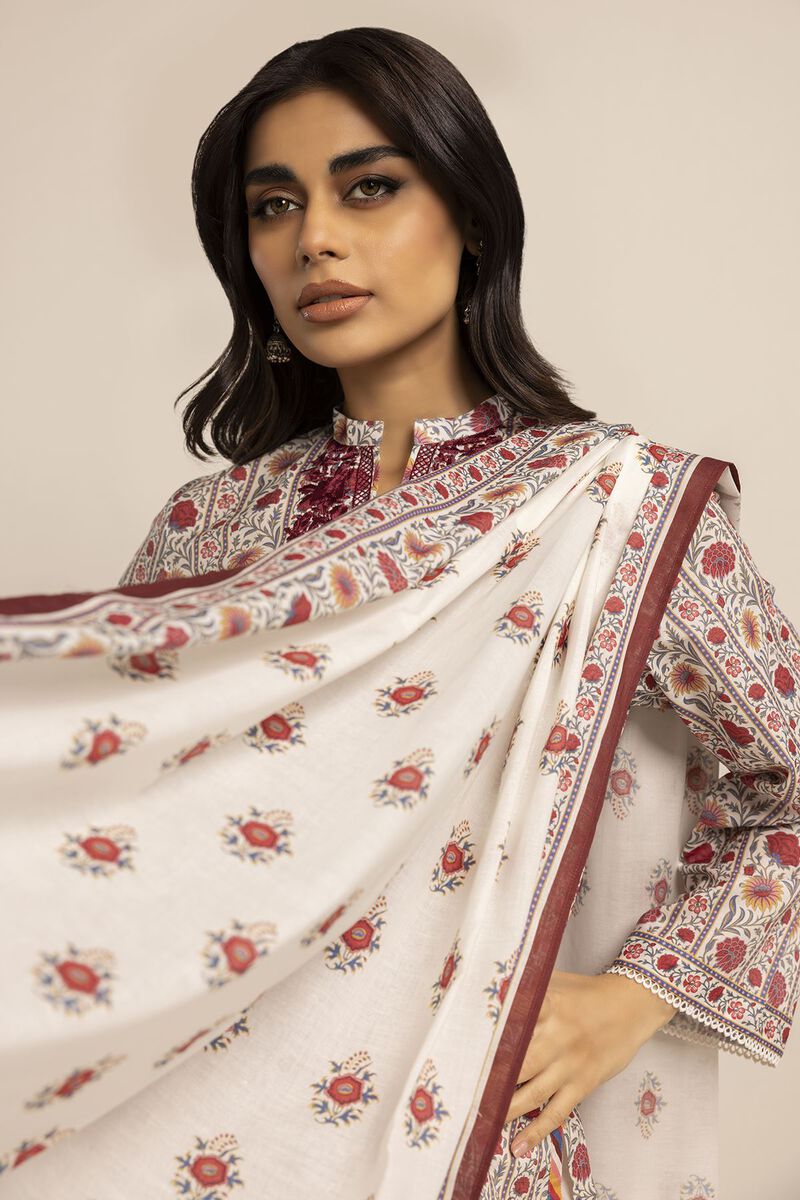 Embroidered | Cambric | Fabrics 3 Piece | null