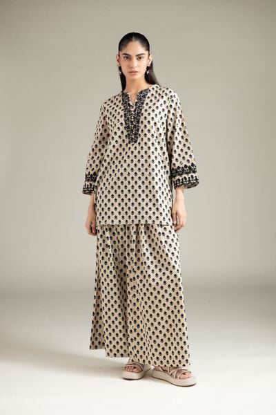 Textured Cotton | Trousers | AED 30.00
