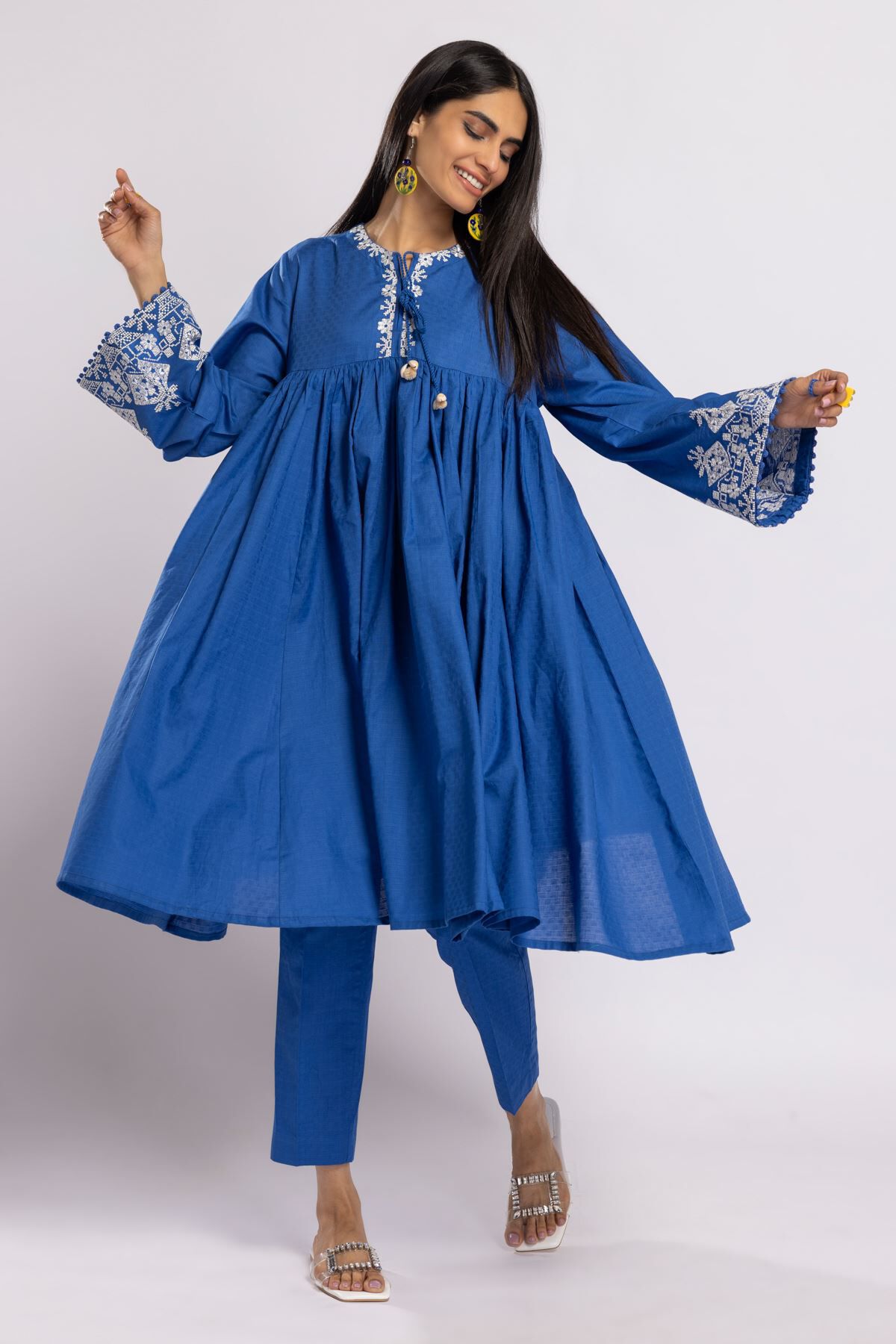 Khaadi frock top design