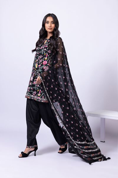 Embroidered | Polyester Crinkle Chiffon | Dupatta | AED 180.00