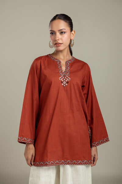 Embroidered | Heavy Textured Cotton | Fabrics 2 Piece | Top and Bottom | AED 200.00