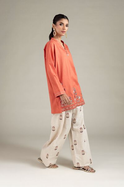 Embroidered | Heavy Textured Cotton | Pants | AED 90.00