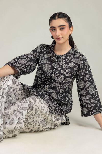 Printed | Cotton Dobby | Round-Neck Floral Kurta  | AED 100.00