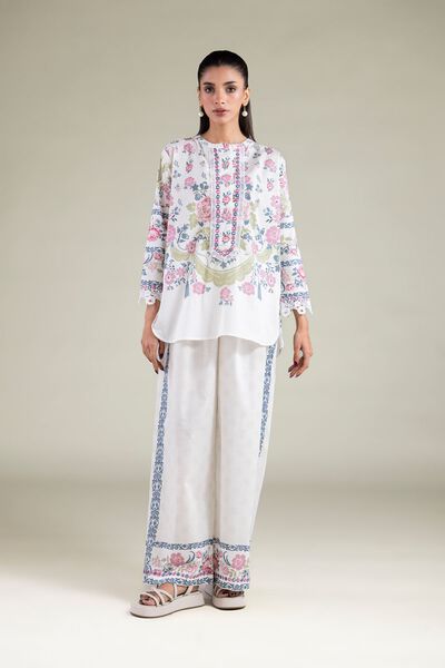 Embroidered | Cambric | Trousers | AED 60.00