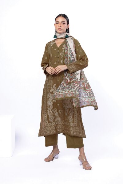 Dyed | Jacquard | Tailored 3 Piece | AED 280.00