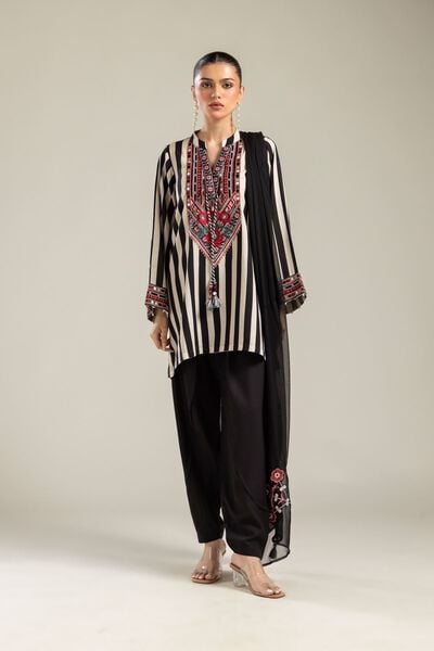 Embroidered | Raw Silk | Black Solid Shalwar | AED 39.00