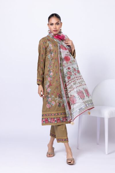 Embroidered | Cambric | Pants | AED 36.00