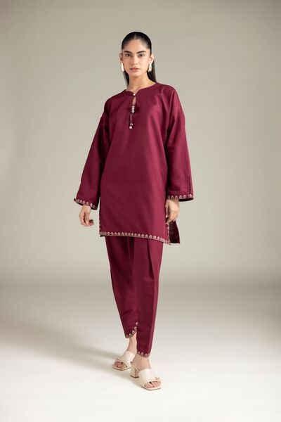 Embroidered | Textured Cotton | Shalwar | AED 100.00