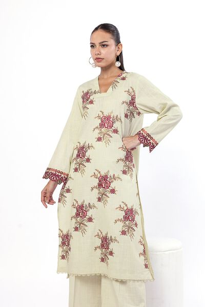 Embroidered | Crosshatch | Tailored 2 Piece | Top and Bottom | AED 90.00