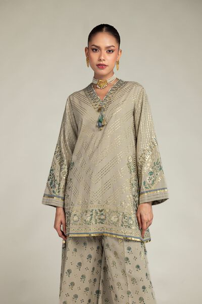 Embroidered | Raw Silk | Floral Co-ords Set | AED 159.00