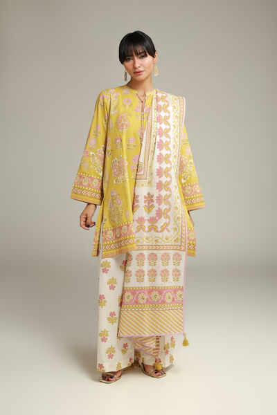 Printed | Cambric | Cambric Drawstring Kurta | AED 130.00