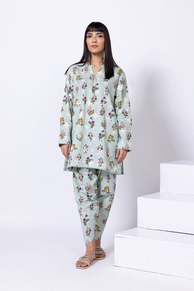Printed | Crosshatch Poplin | Pants | AED 80.00