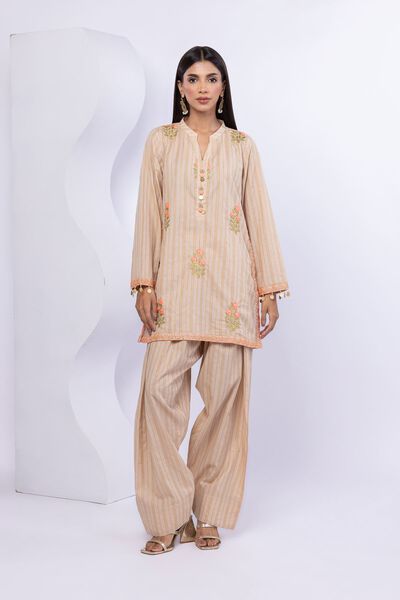 Embroidered | Lurex Stripes | Kurta | AED 160.00