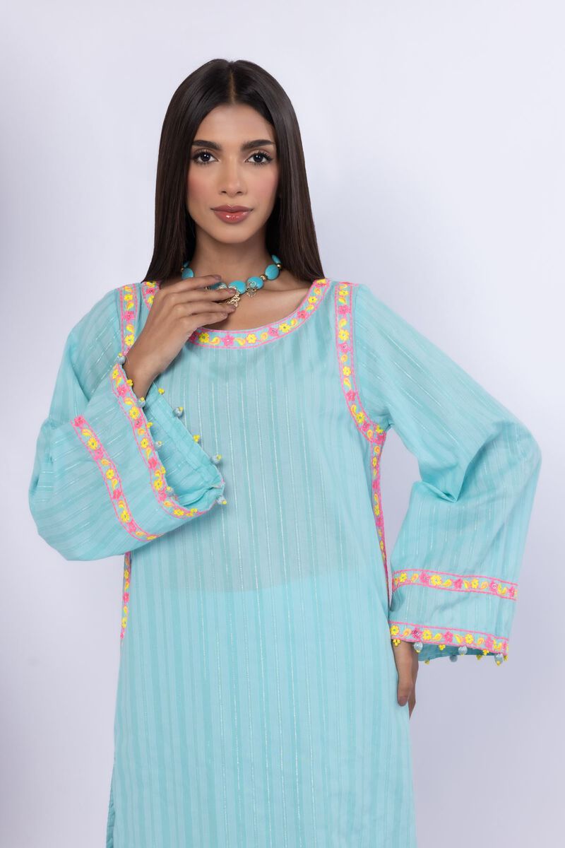 Embroidered | Lurex Stripes | Kurta | AED 180.00