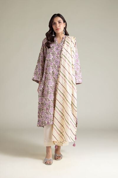 Embroidered | Cambric | Straight Cambric Pants | AED 80.00