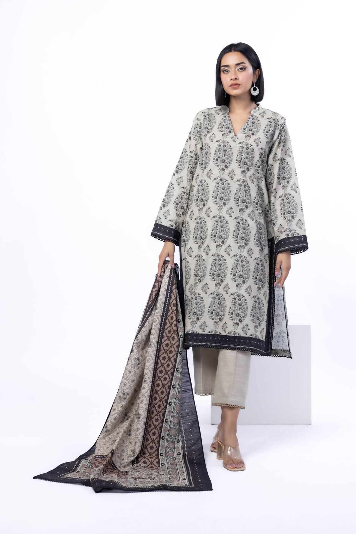 Buy Tailored 3 Piece | 0.0 N/A | LK02BST-VG_MULTI | Khaadi United