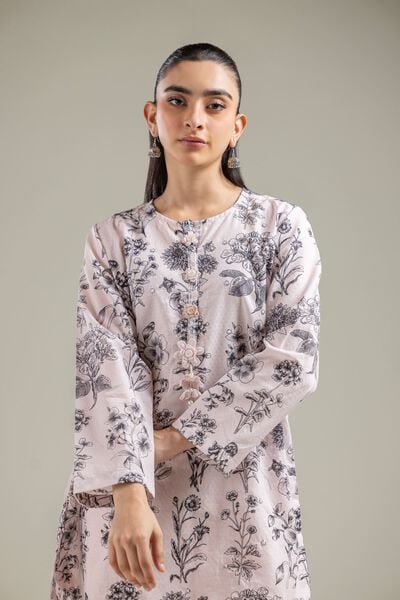 Embroidered | Cotton Dobby | Pink Cotton Kurta | AED 130.00