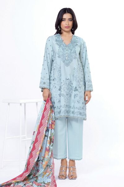 Embroidered | Dull Raw Silk | Fabrics 3 Piece | AED 150.00
