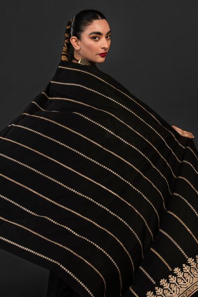 Dupatta, BLACK, hi-res