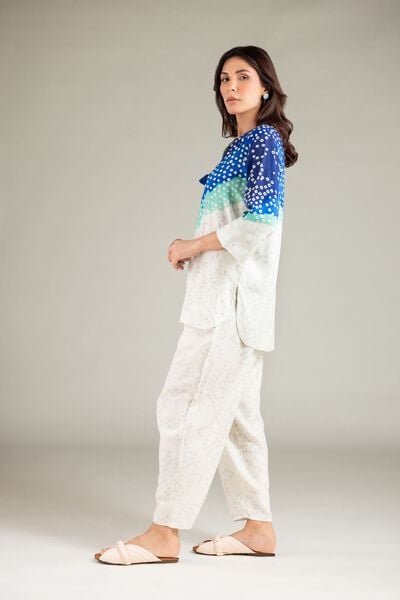 Embroidered | Viscose Crepe | Trousers | AED 60.00