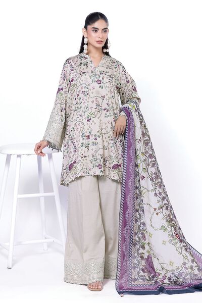 Embroidered | Cotton Satin | Fabrics 3 Piece | AED 220.00
